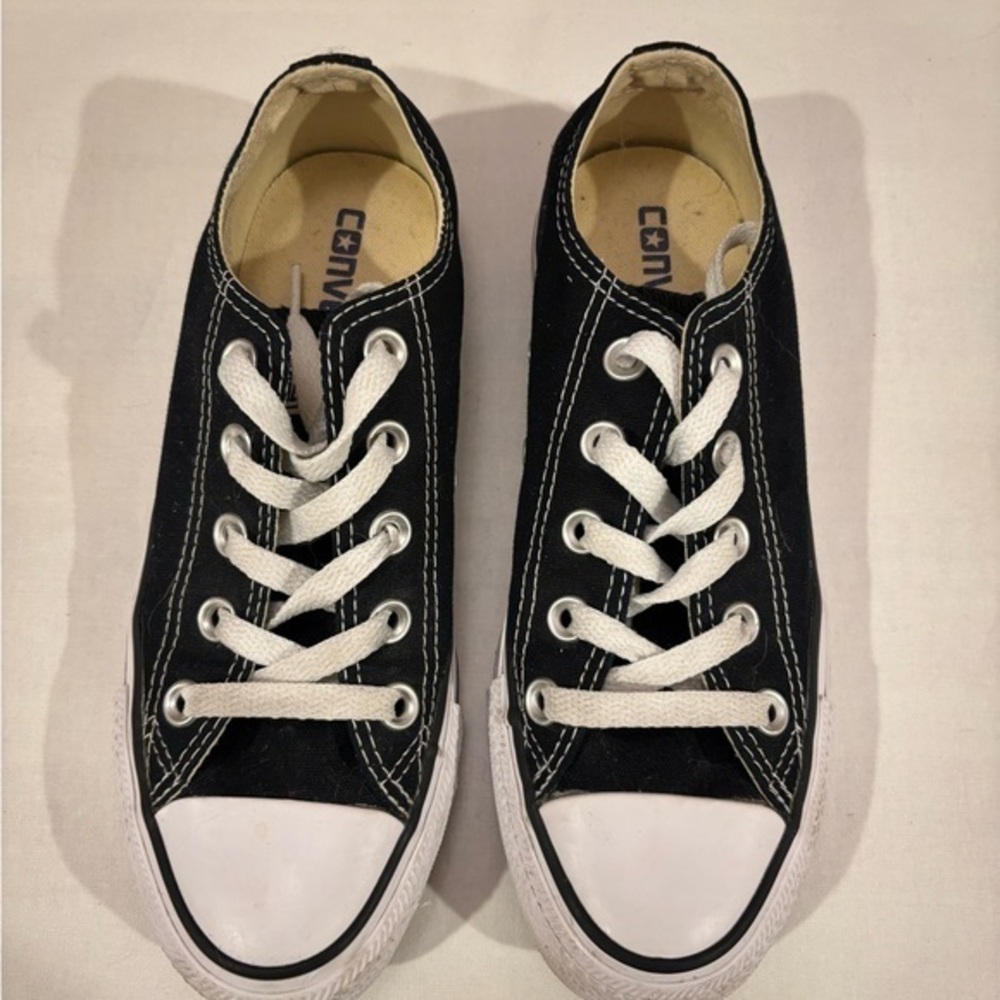 Converse All Star Women's‎ Sneakers Low Top Classic Black Canvas Rubber Toe US 5
